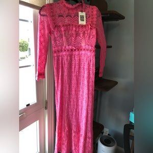 Vintage 1960s overdyed lace dress